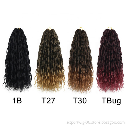 18 Inch Ocean deep water Wave Braiding bundle Hair Crochet Braids Hair water wave crochet in Synthetic Hair Extension